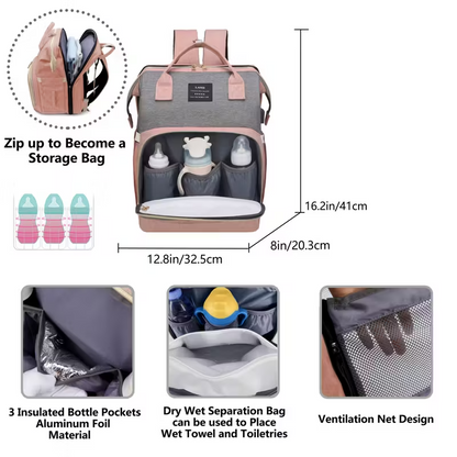 Vongo® Foldable Mommy & Baby Bag